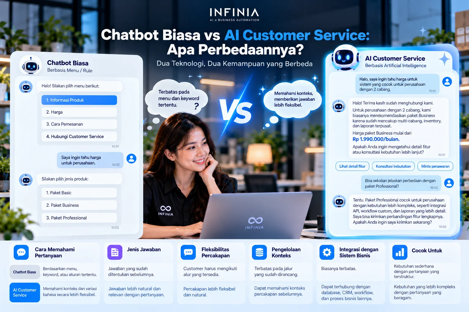 Chatbot Biasa vs AI Customer Service: Apa Perbedaannya?